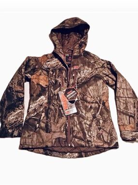 Walls women’s scent block Hooded huntjacket- Brown & Green camo Pattern